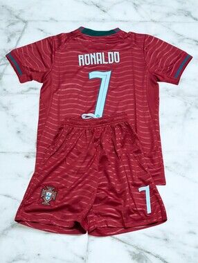Ronaldo Portugal 2026 Home Kids Jersey Shorts Set
